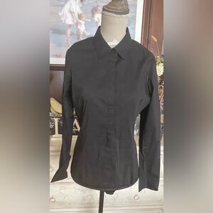 OuLaLa Class Black Button Down Bodysuit